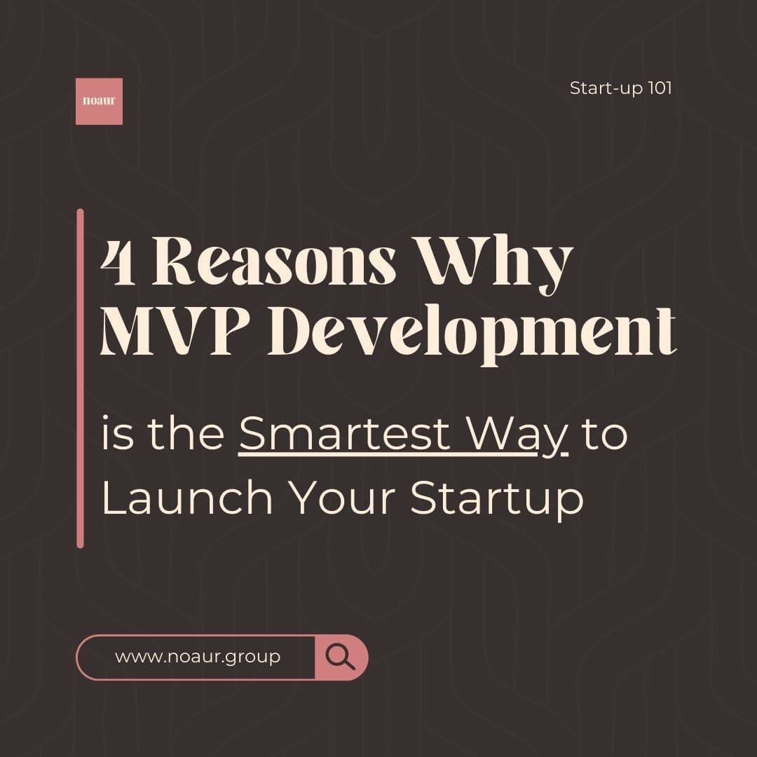Image contains a quote: "4 Reasons Why MVP Development is the Smartest Way to Launch Your Startup"