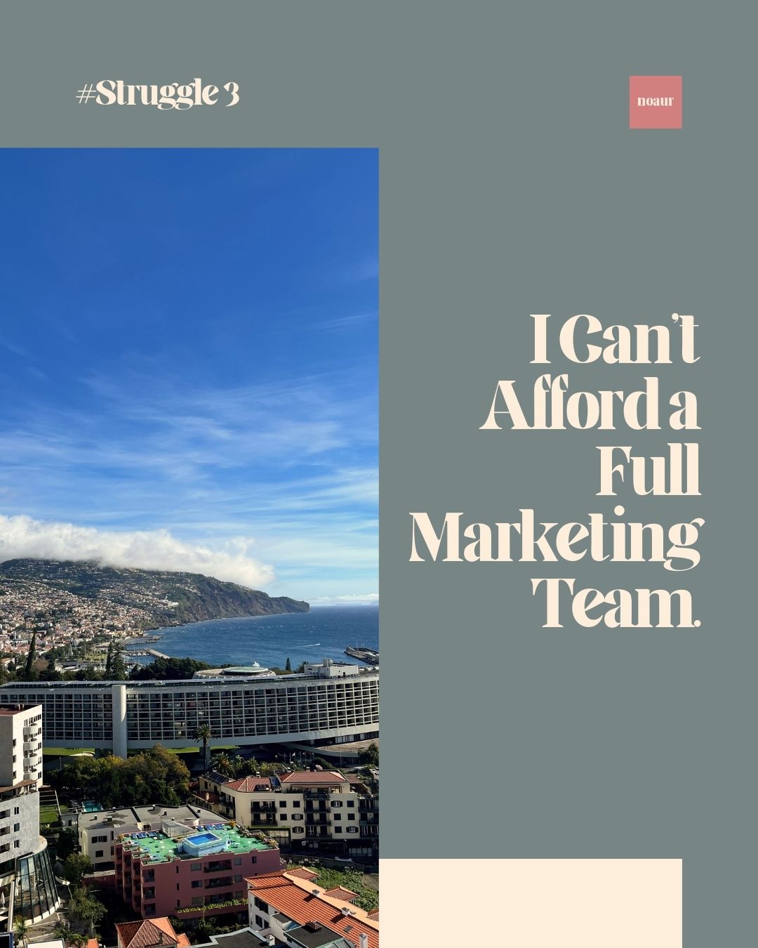 Image contains a quote: "I can't afford a full marketing team".