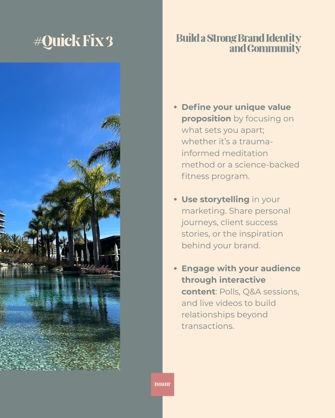 Image contains steps to quickfix ones digital presence without a big budget